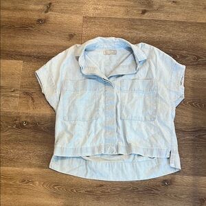 Everlane Boxy Cotton Chambray Shirt